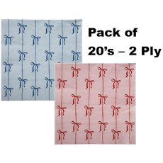 Serviettes, 2 Ply - 33cm - Bows